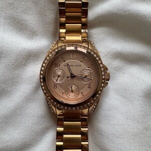 Michael Kors Rose Gold Watch with Crystal Embellishments